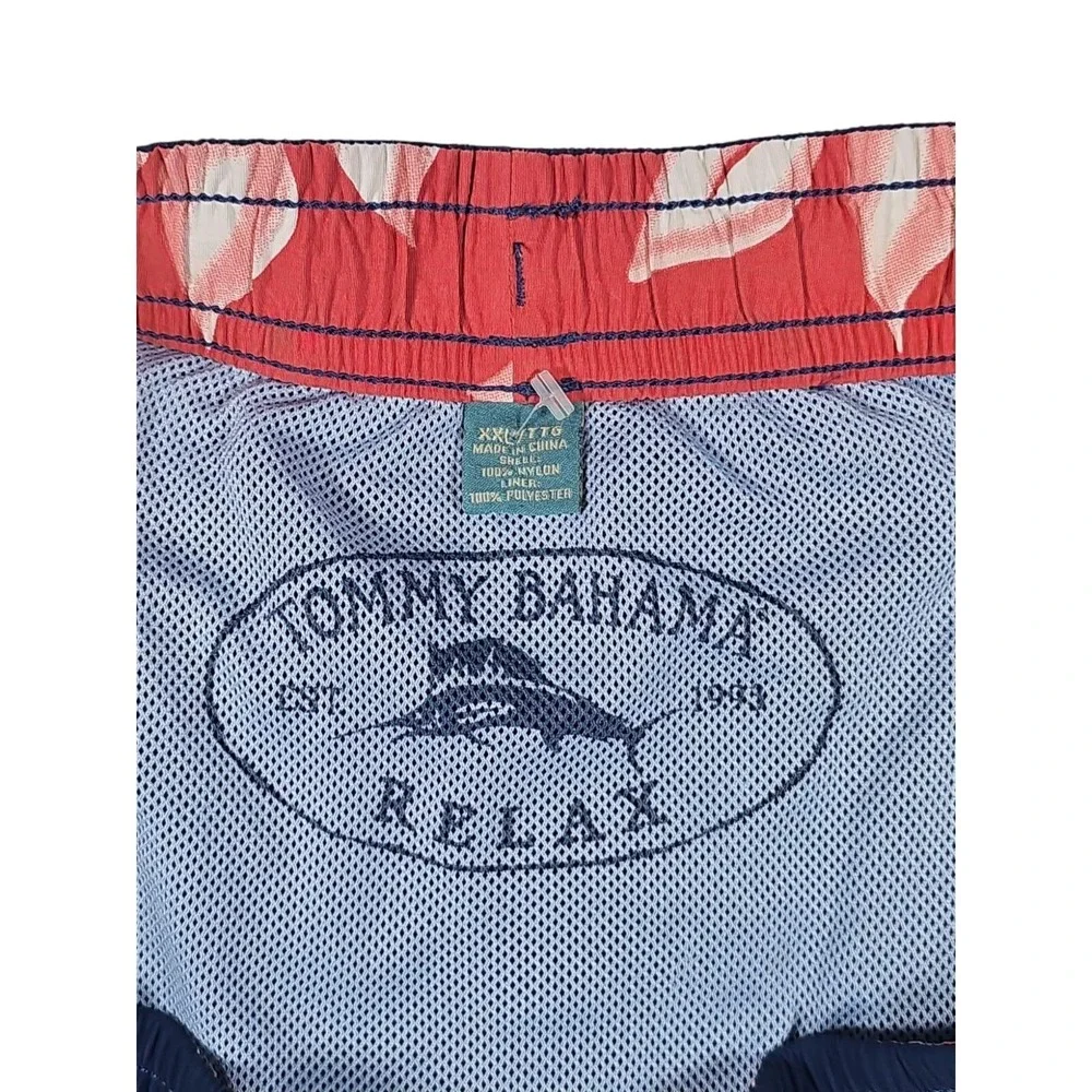 Tommy Bahama Swim Trunks Shorts Cargo Pockets Relax Blue XXL EUC‎